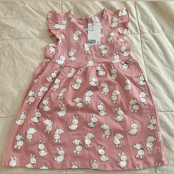 H&M Other - H&M Girls Summer Dress | Size 4T Years | Bunny & Colorful Flowers
